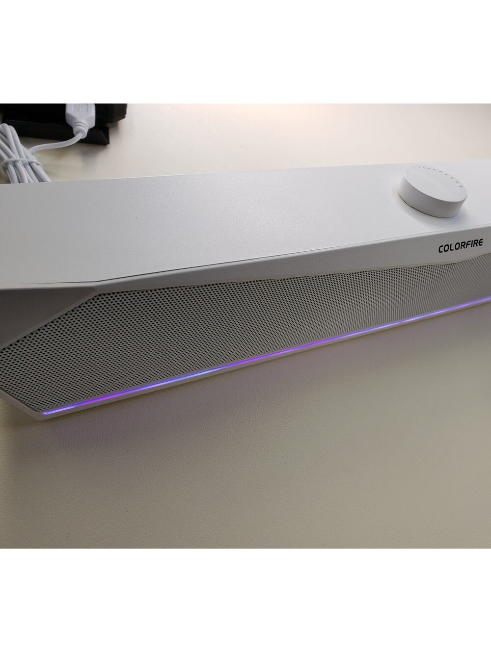 COLORFIRE CF100 Ultra-Compact Desktop Gaming Soundbar with RGB Lighting